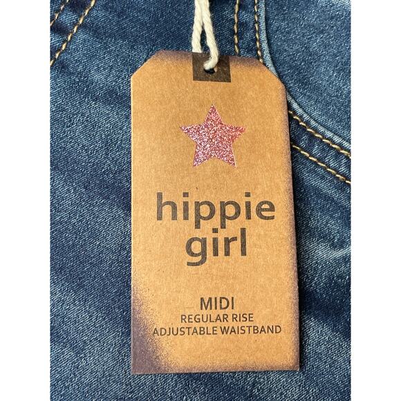 NWT Hippie Girl Super Stretch Denim Shorts Midi Regular Rise Size 10 Set Of 2 - Picture 5 of 6